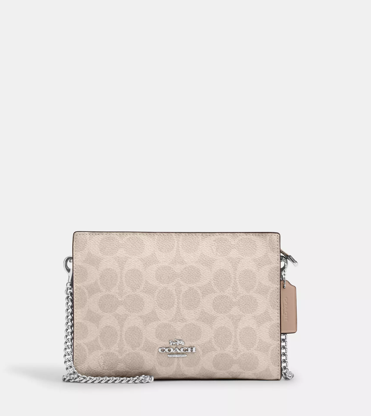 Coach Slim Crossbody In Signature Silver Sand Taupe (Pre-Order)