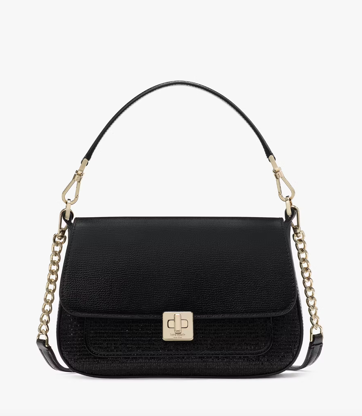 Kate Spade Phoebe Glitter Small Flap Crossbody In Black Multi (Pre-Order)