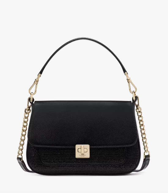 Kate Spade Phoebe Glitter Small Flap Crossbody In Black Multi (Pre-Order)