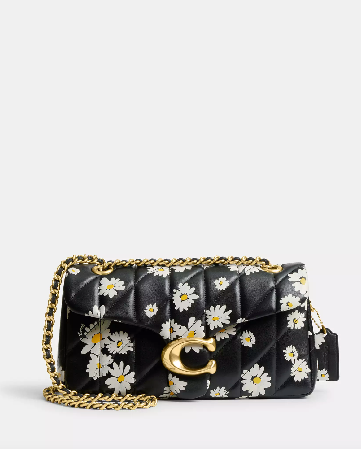 (RAYA LIMITED EDITION) Coach Tabby Shoulder Bag 26 With Quilting And Floral Print Black Multi Boutique Collection