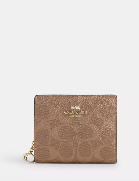 SAS SPECIAL ITEM (PRE-ORDER) Coach Snap Wallet In Signature Tan Brown