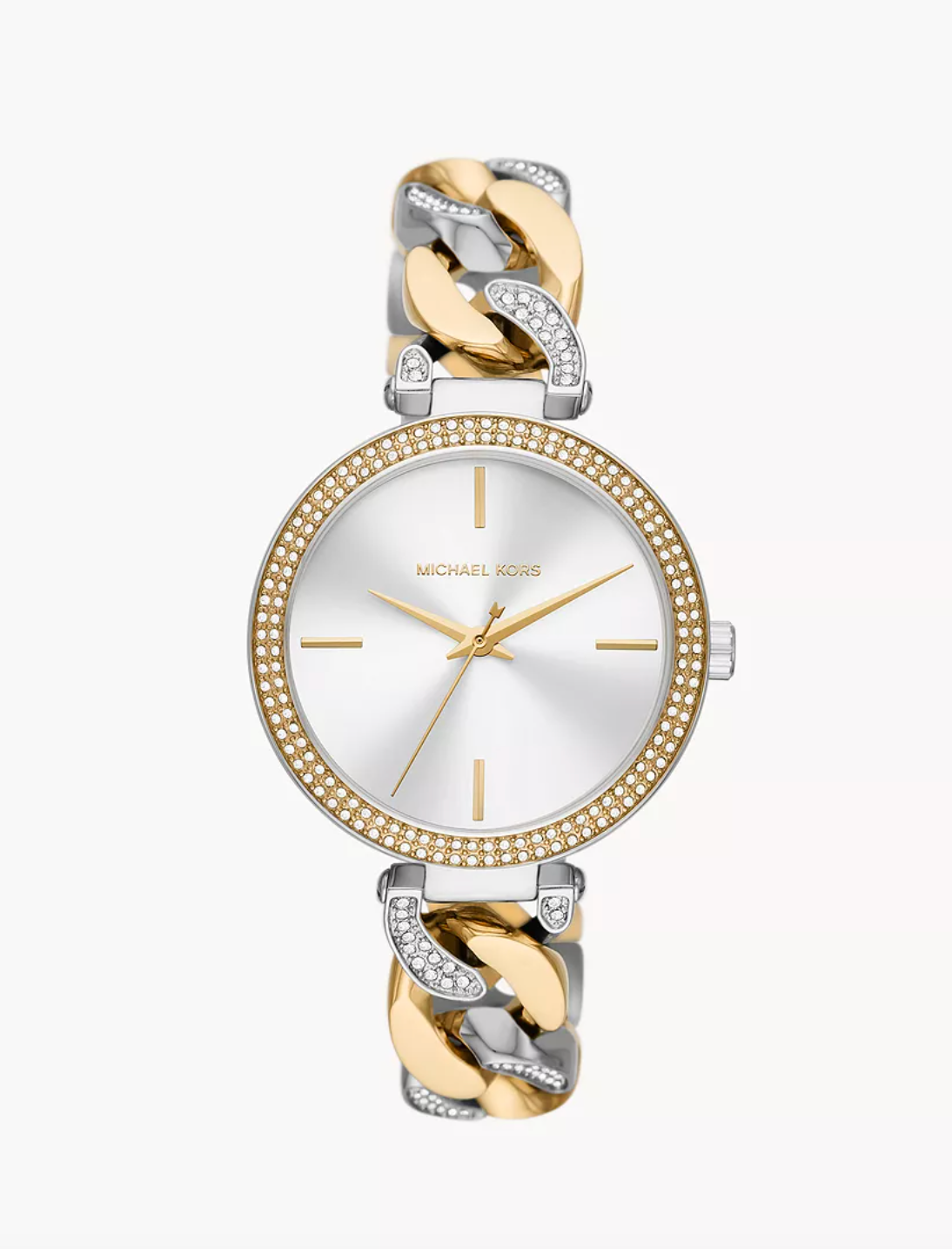 Michael Kors Women Catelyn Three-Hand Two-Tone Stainless Steel Chain Watch Mk4633 (Pre-Order)