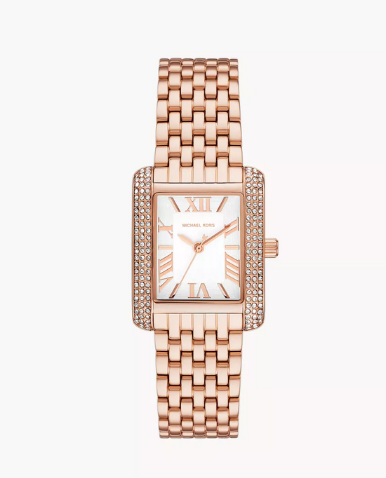 Michael Kors Women Emery Three-Hand Rose Gold-Tone Stainless Steel Watch MK4743 (Pre-Order)