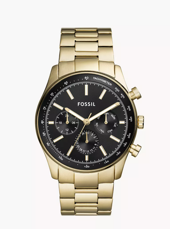 Fossil Men Sullivan Multifunction Gold-Tone Stainless Steel Watch Bq2855 (Pre-Order)