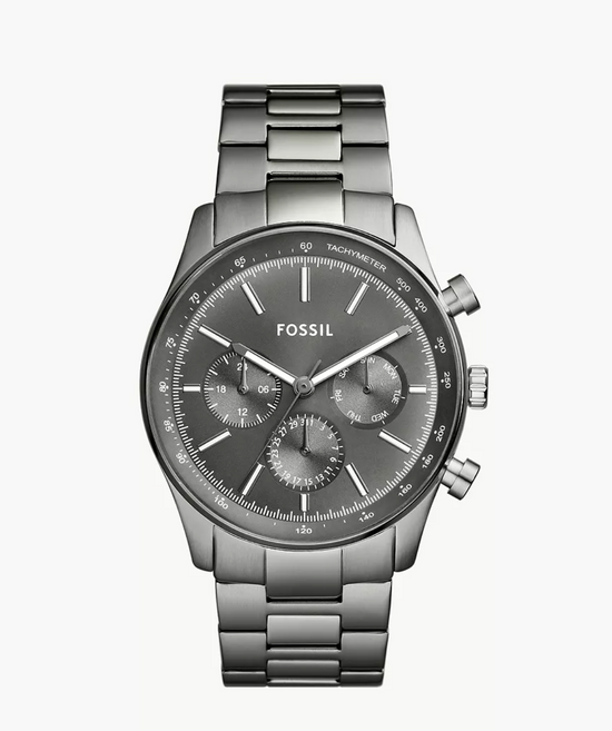 Fossil Men Sullivan Multifunction Smoke Stainless Steel Watch Bq2854 (Pre-Order)