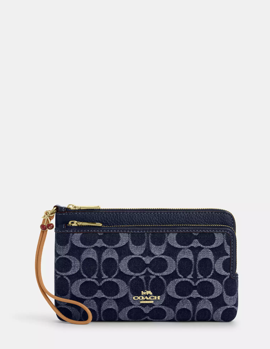 Coach Double Zip Wallet In Signature Denim (Pre-Order)