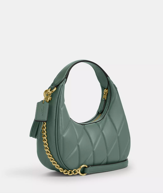 Coach Carmen Mini Crossbody Bag With Quilting In Gold Sage (Pre-Order)