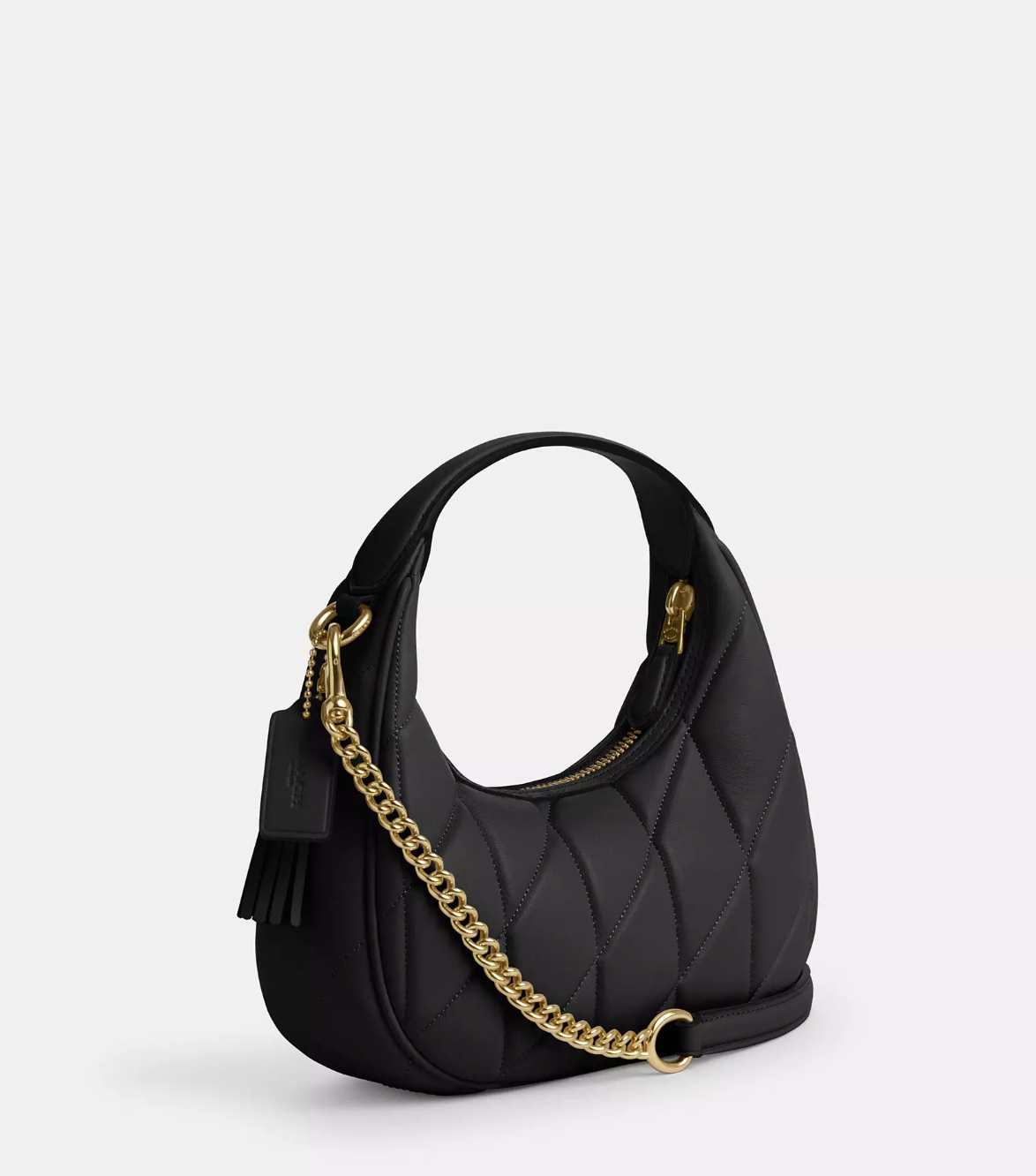 Coach Carmen Mini Crossbody Bag With Quilting In Gold Black (Pre-Order)