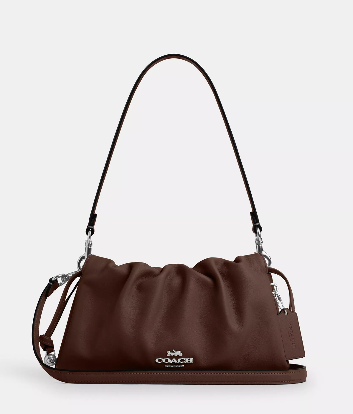 Coach Faye Shoulder Bag With Ruching In Silver Maple (Pre-Order)