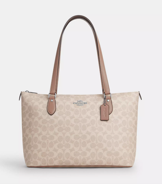 Coach Gallery Tote In Signature Gold Sand Taupe (Pre-Order)