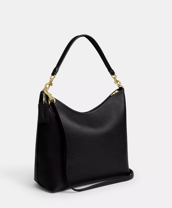 Coach Laurel Large Shoulder Bag In Gold Black (Pre-Order)