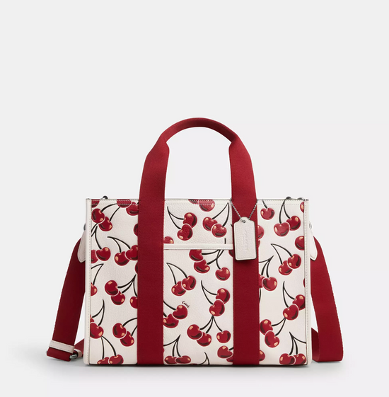 Coach Smith Tote Bag With Cherry Print Chalk Multi (Pre-Order)