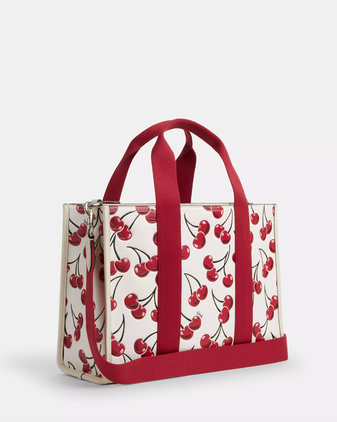 Coach Smith Tote Bag With Cherry Print Chalk Multi (Pre-Order)