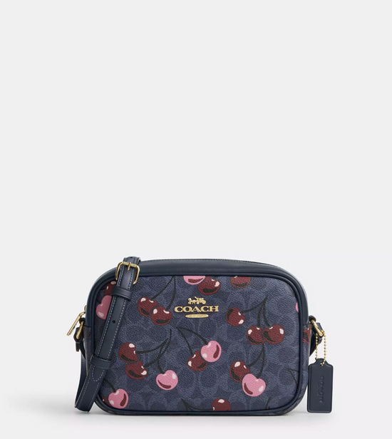 Coach Jamie Camera Bag In Signature Canvas With Cherry Print Denim multi (Pre-Order)