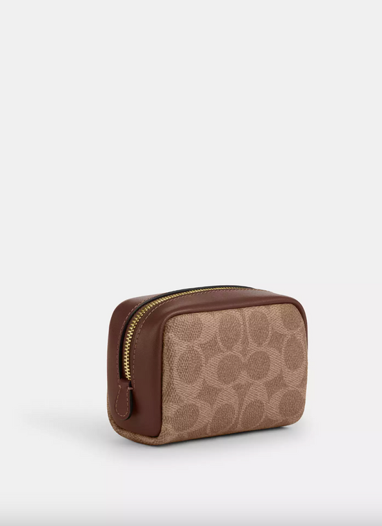 Coach Pouch Wristlet In Signature Tan Brown (Pre-Order)