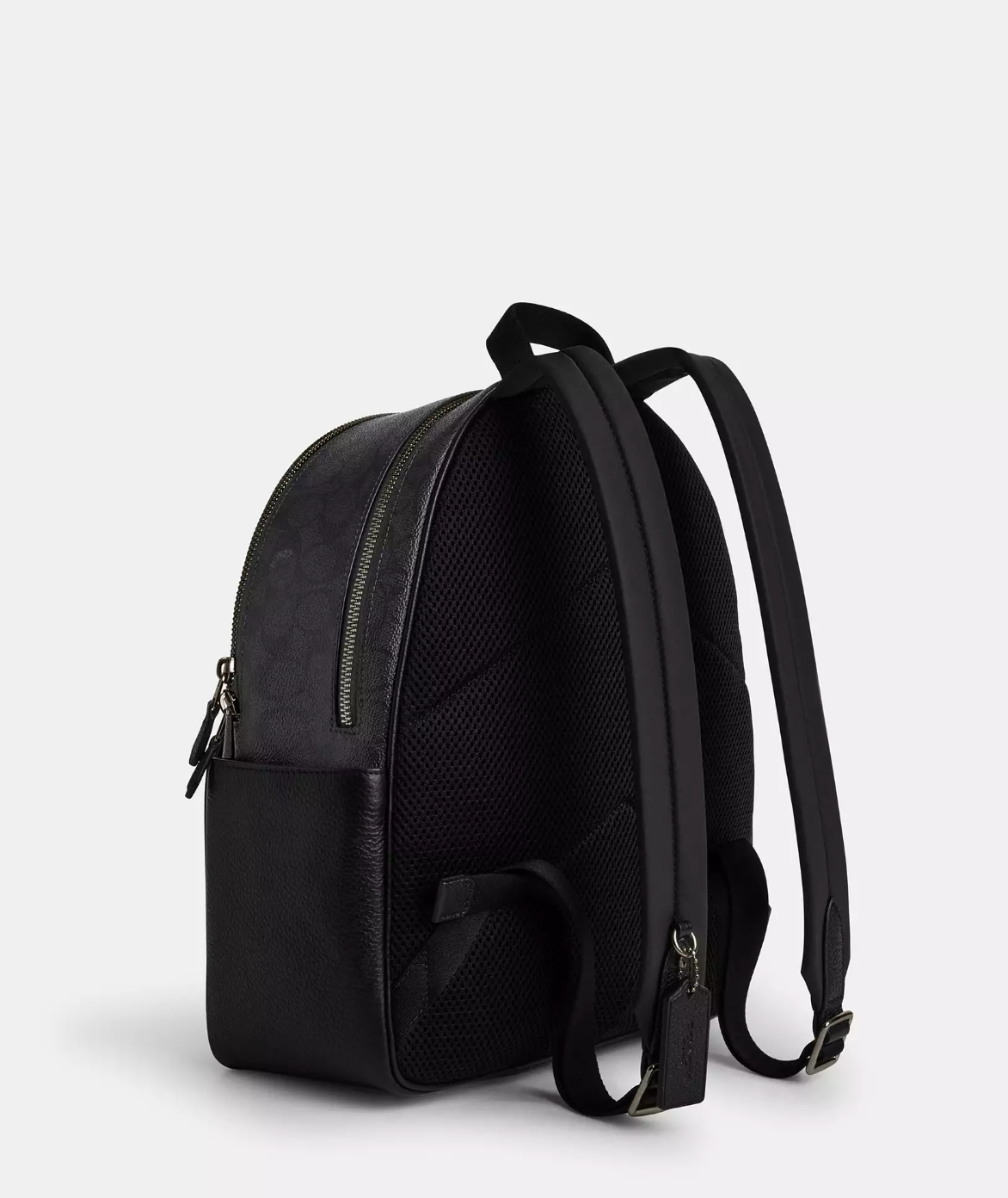 Coach Medium Court Backpack In Blocked Signature Charcoal Black (Pre-order)