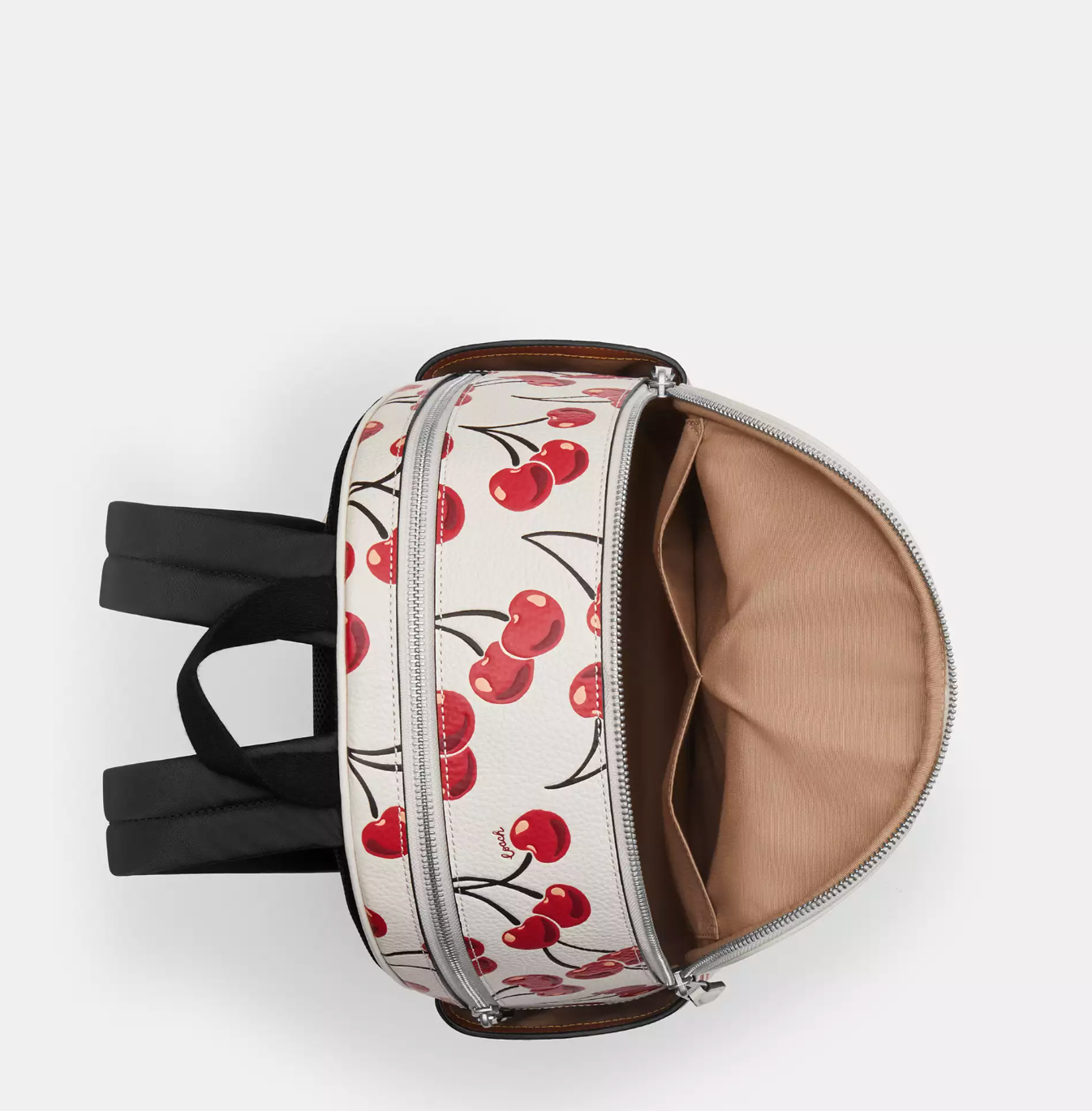 Coach Medium Court Backpack With Cherry Print Chalk Multi (Pre-order)