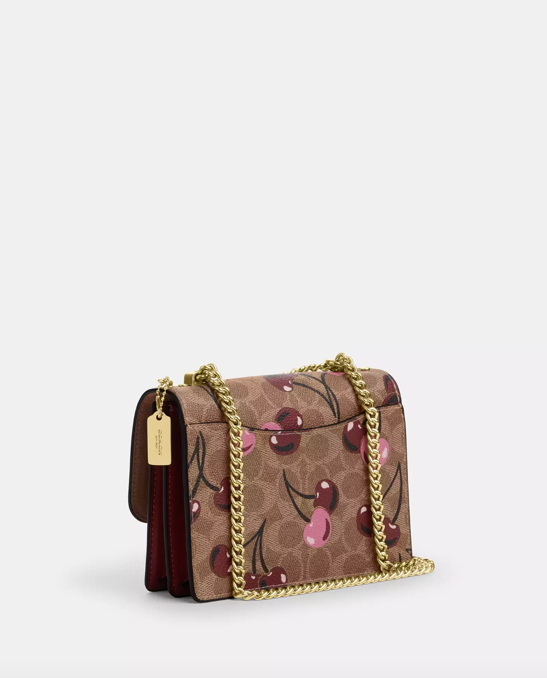 Coach Mini Klare Crossbody Bag In Signature Canvas With Cherry Print Tan Multi (Pre-Order)