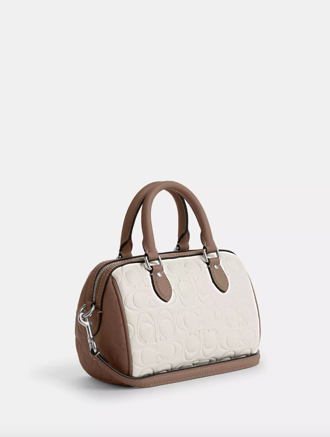 Coach Mini Rowan Crossbody Bag In Blocked Signature Leather Chalk Taupe (Pre-Order)