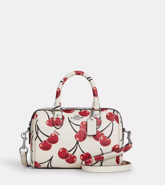 Coach Mini Rowan Crossbody Bag With Cherry Print Chalk Multi (Pre-Order)