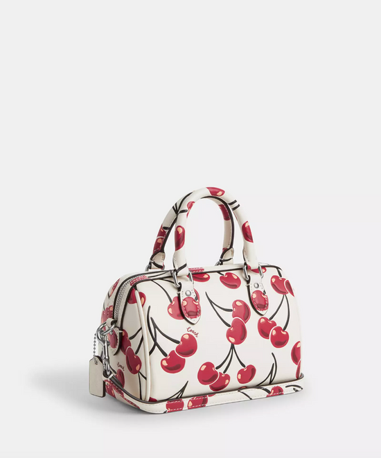 Coach Mini Rowan Crossbody Bag With Cherry Print Chalk Multi (Pre-Order)