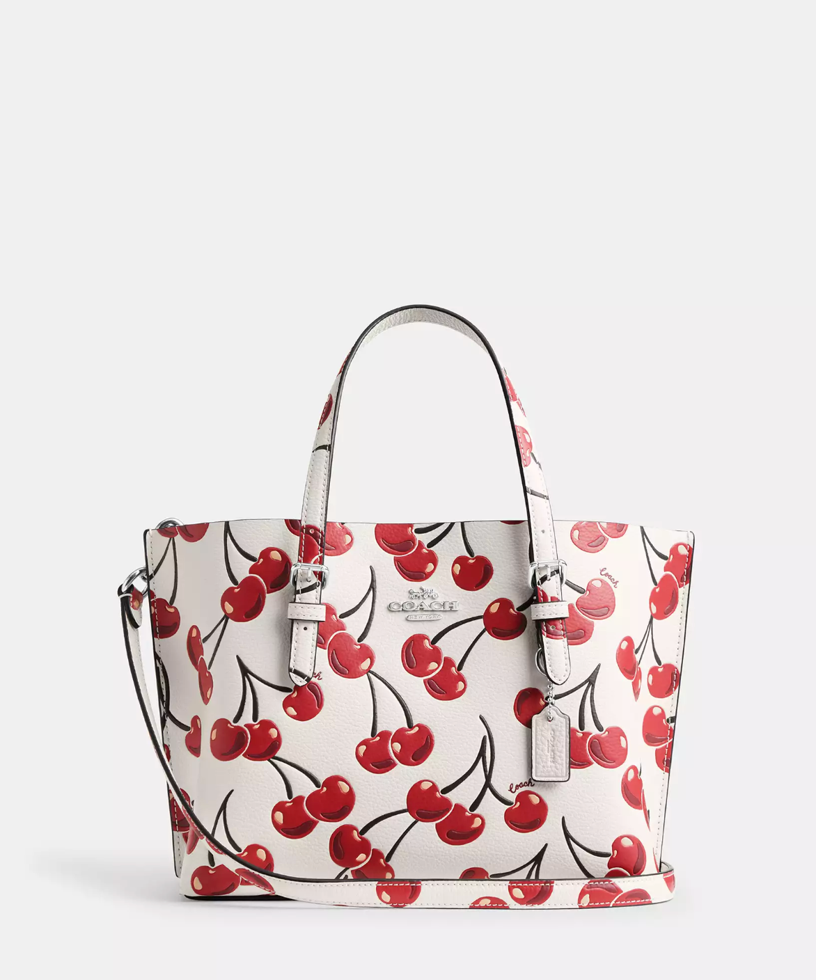 Coach Mollie Tote Bag 25 In Signature Canvas With Cherry Chalk Multi (Pre-Order)