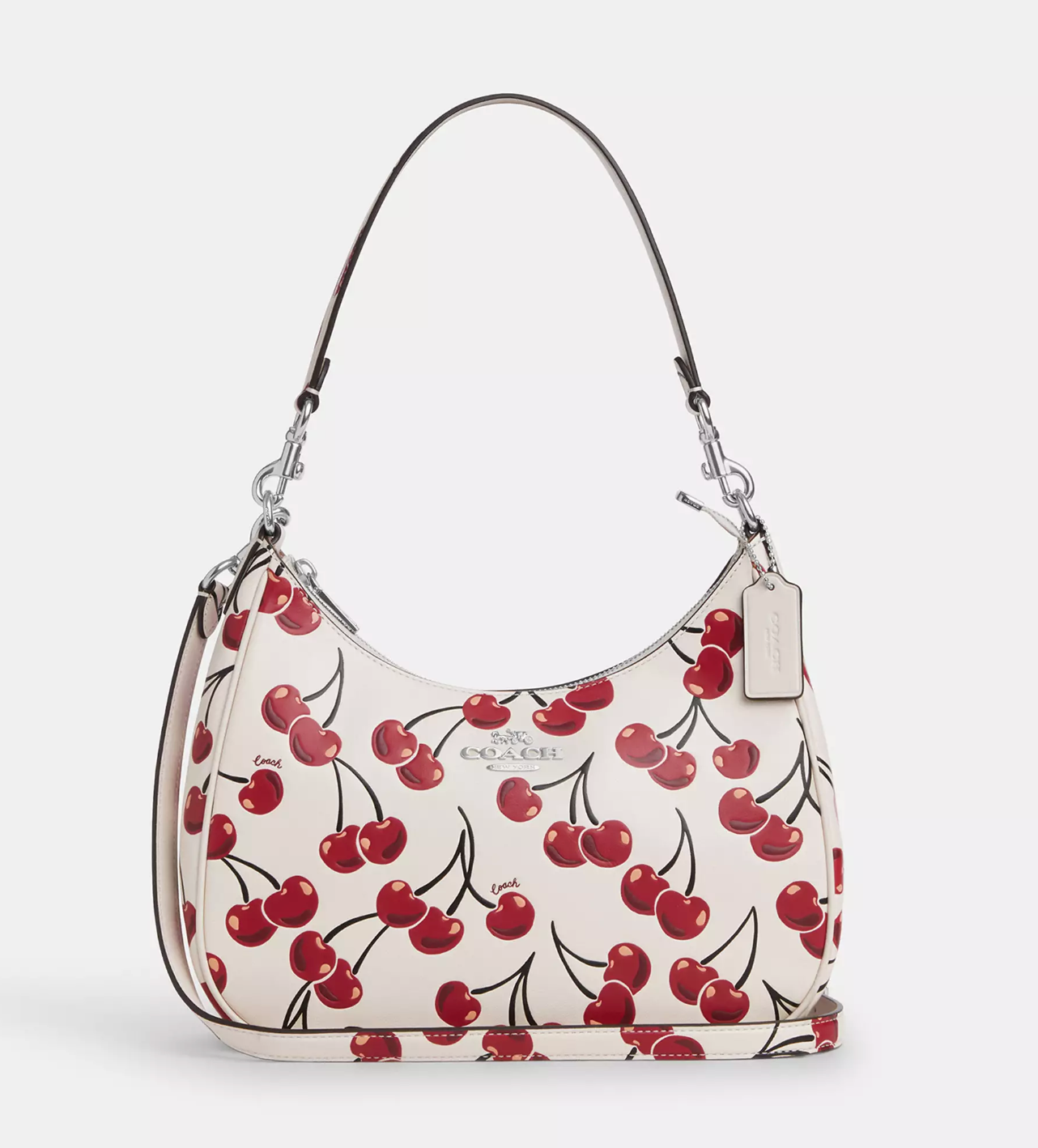 Coach Teri Hobo Bag With Cherry Print Chalk Multi (Pre-Order)