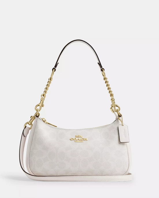 Coach Teri Shoulder Bag In Signature White Chalk (Pre-Order)