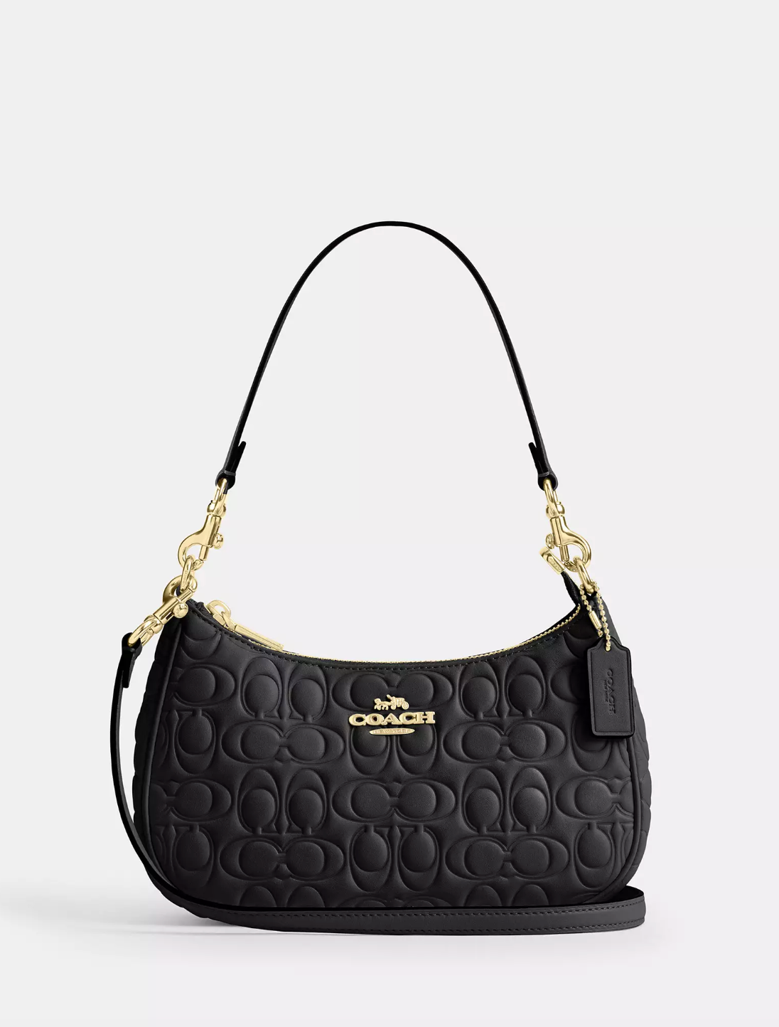 Coach Teri Shoulder Bag In Signature Letaher Black (Pre-Order)