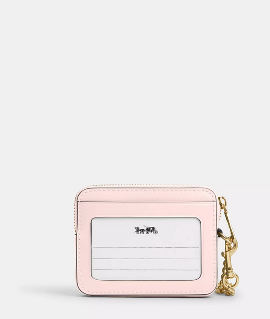 Coach Zip Card Case With Quilting In Gold Blush (Pre-Order)