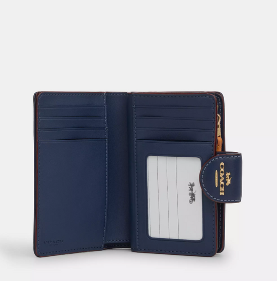 Coach Medium Corner Zip Wallet In Signature Denim (Pre-Order)