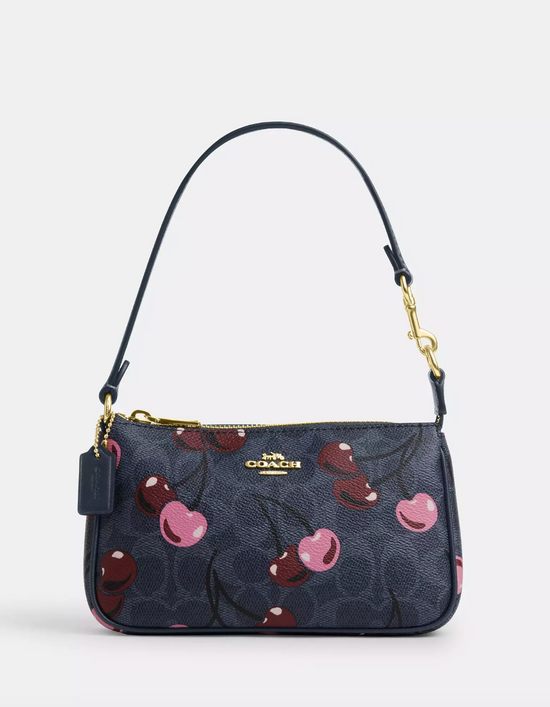 Coach Nolita 19 In Signature Canvas With Cherry Print Denim Multi (Pre-Order)