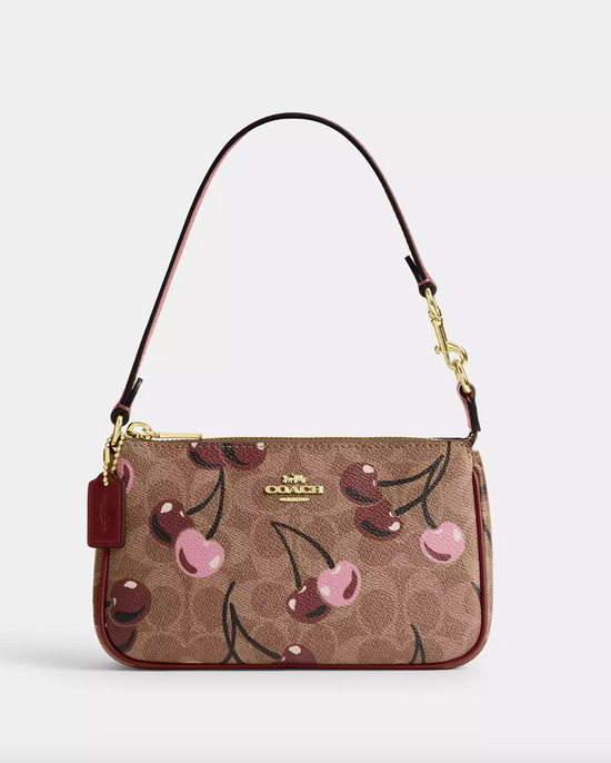 Coach Nolita 19 In Signature Canvas With Cherry Print Tan Multi (Pre-Order)