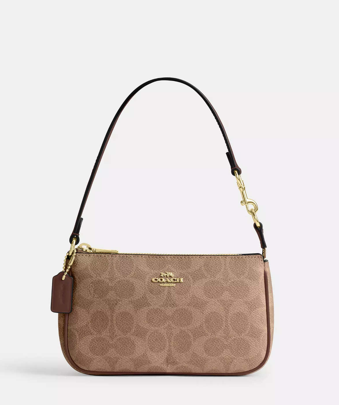 Coach Nolita 19 Wristlet Signature Gold Tan Brown (Pre-Order)