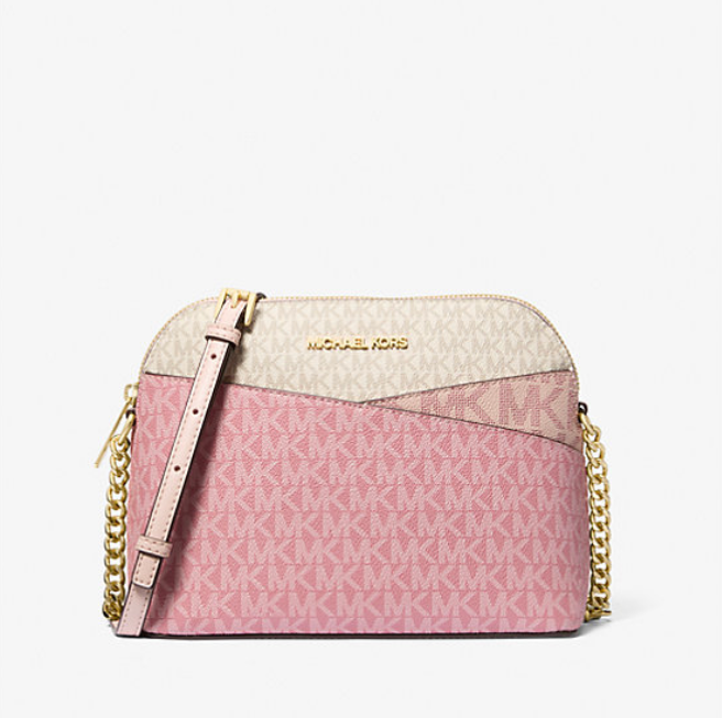 Michael Kors Dome Crossbody In Colorblock Powder Blush Multi (Pre-Order)