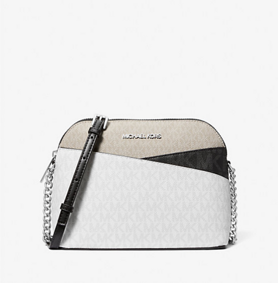 Michael Kors Dome Crossbody In Colorblock Optic White Multi (Pre-Order)