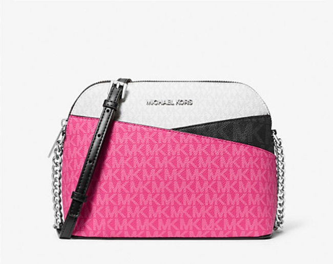 Michael Kors Dome Crossbody In Colorblock Dragonfruit Multi (Pre-Order)