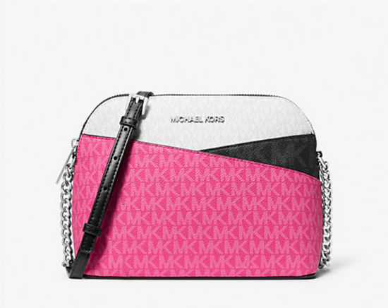 Michael Kors Dome Crossbody In Colorblock Dragonfruit Multi (Pre-Order)