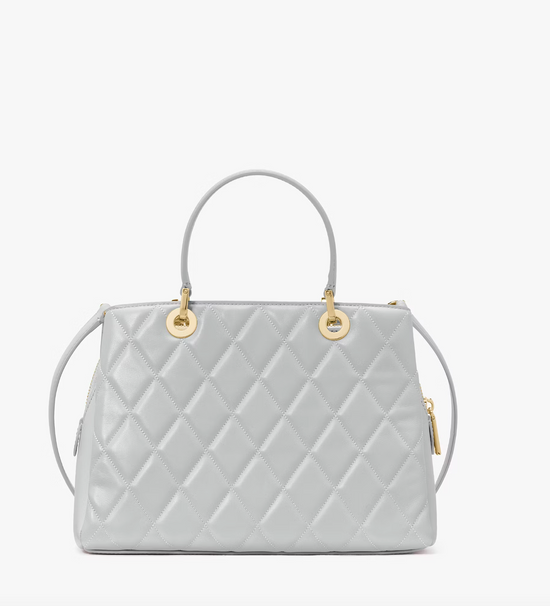 Kate Spade Carey Quilted Sullivan Satchel In Stone Path (Pre-Order)