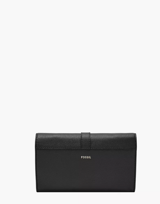 Fossil Emery Wallet Crossbody In Black (Pre-Order)