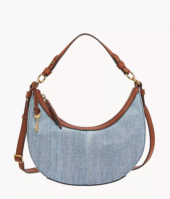 Fossil Shae Small Hobo In Denim (Pre-Order)