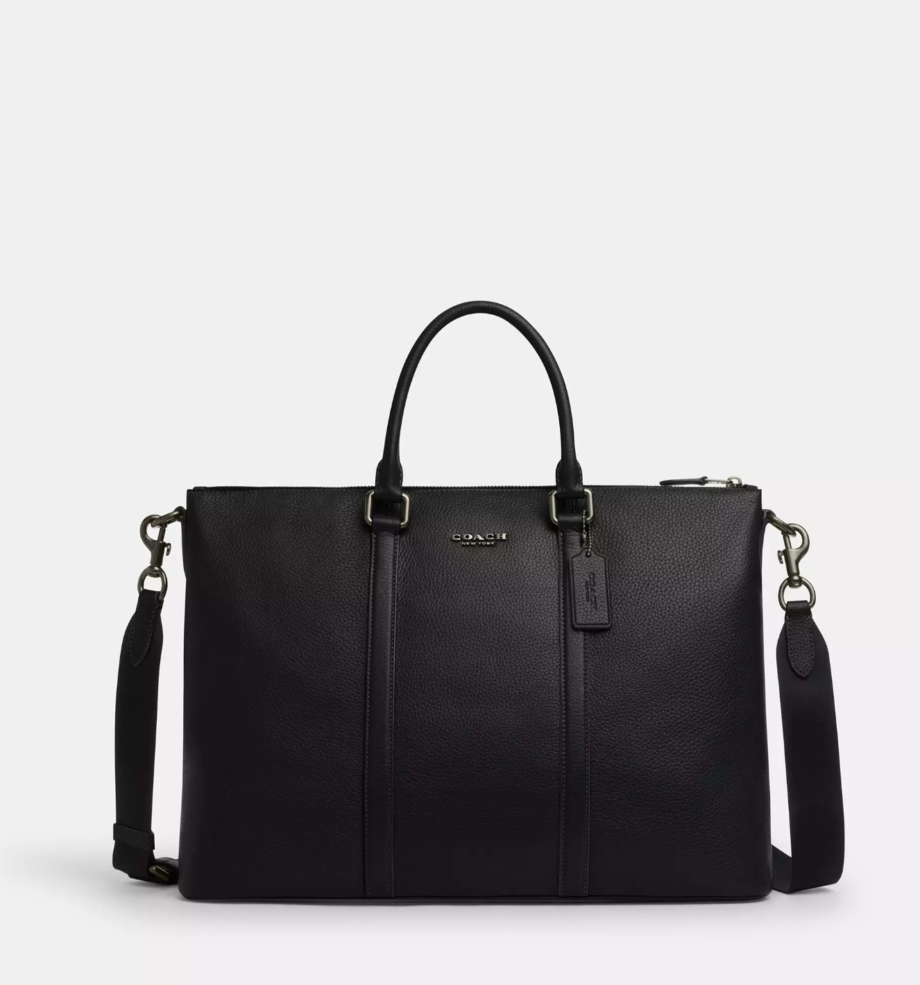 Coach Men Caleb Work Bag In Gunmetal Black (Pre-Order)