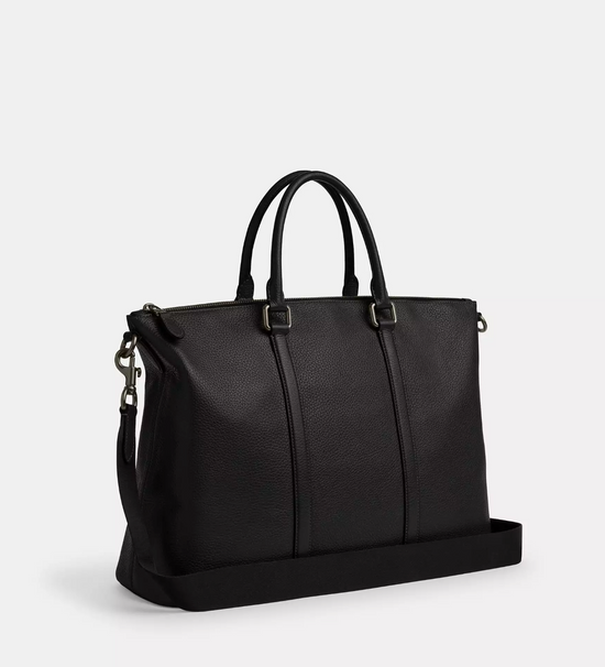 Coach Men Caleb Work Bag In Gunmetal Black (Pre-Order)