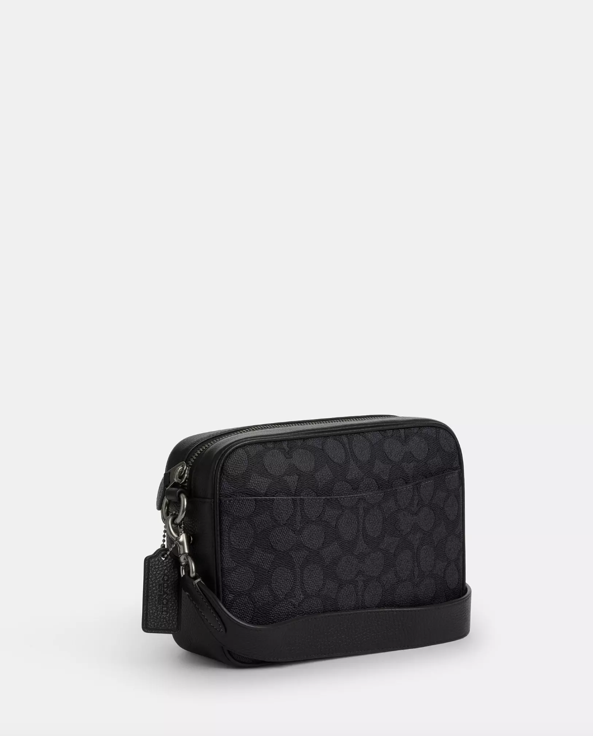 Coach Men Warner Crossbody Bag In Signature Charcoal Black (Pre-Order)