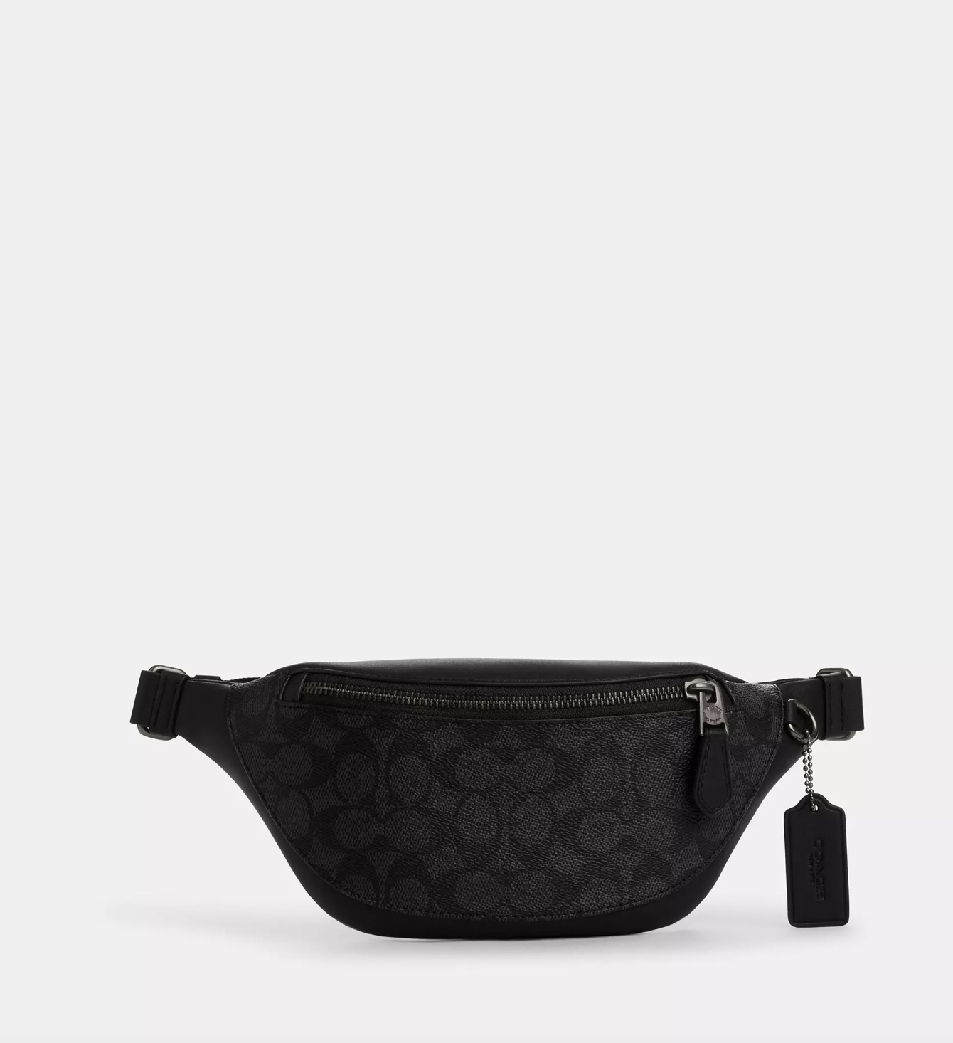 Coach Mini Warren Men Belt Bag In Signature Charcoal Black (Pre-Order)