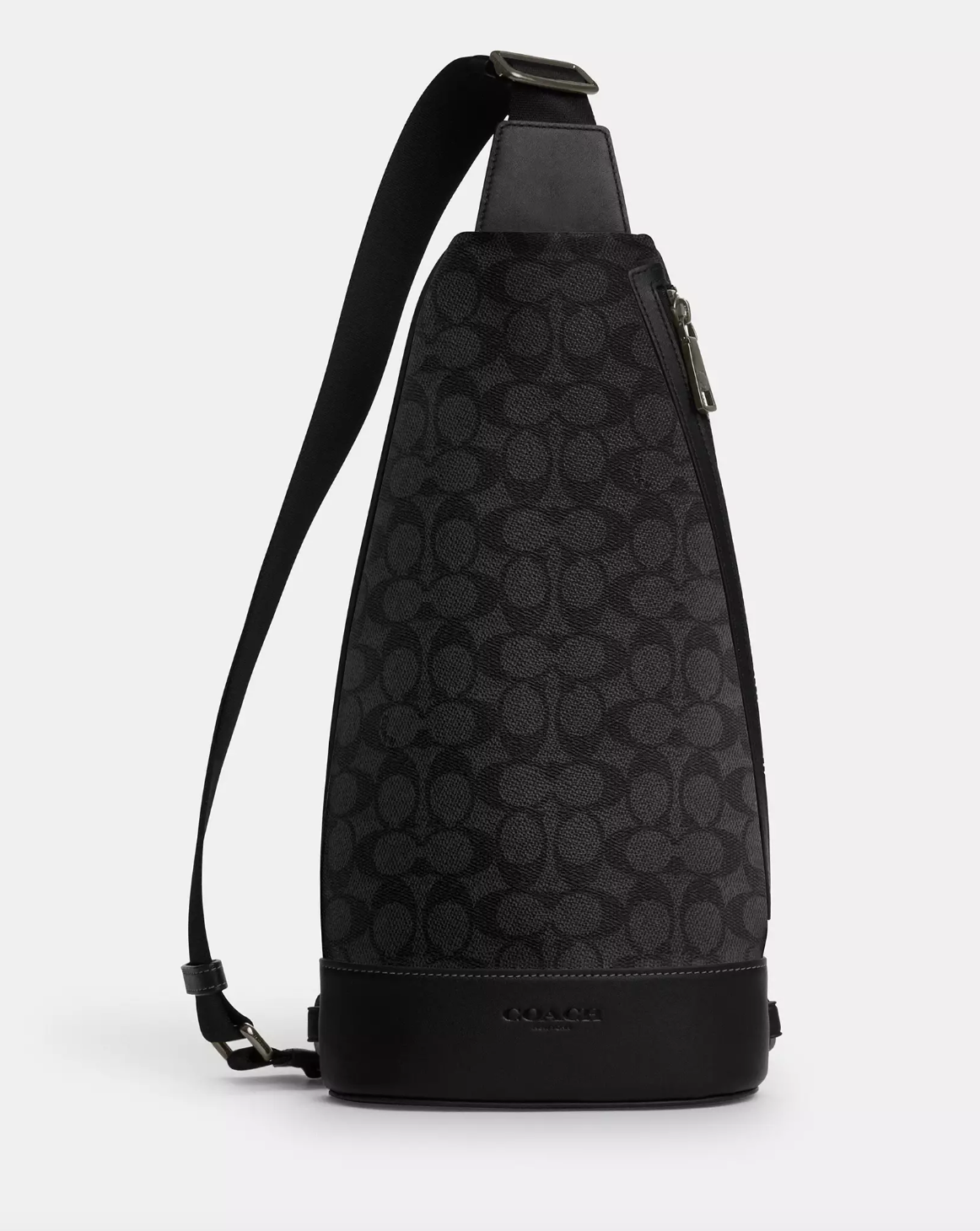 Coach Men Dominic Sling Pack In Signature Charcoal Black (Pre-Order)