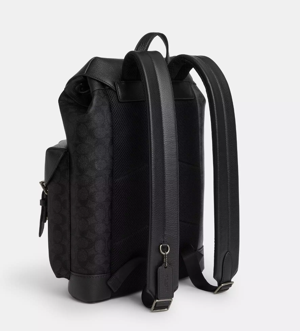 Coach Men Warner Backpack In Signature Charcoal Black (Special Pre-Order)