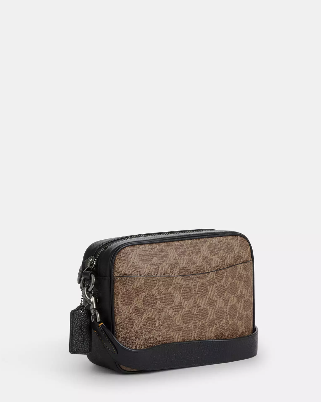 Coach Men Warner Crossbody Bag In Signature Tan Black (Pre-Order)