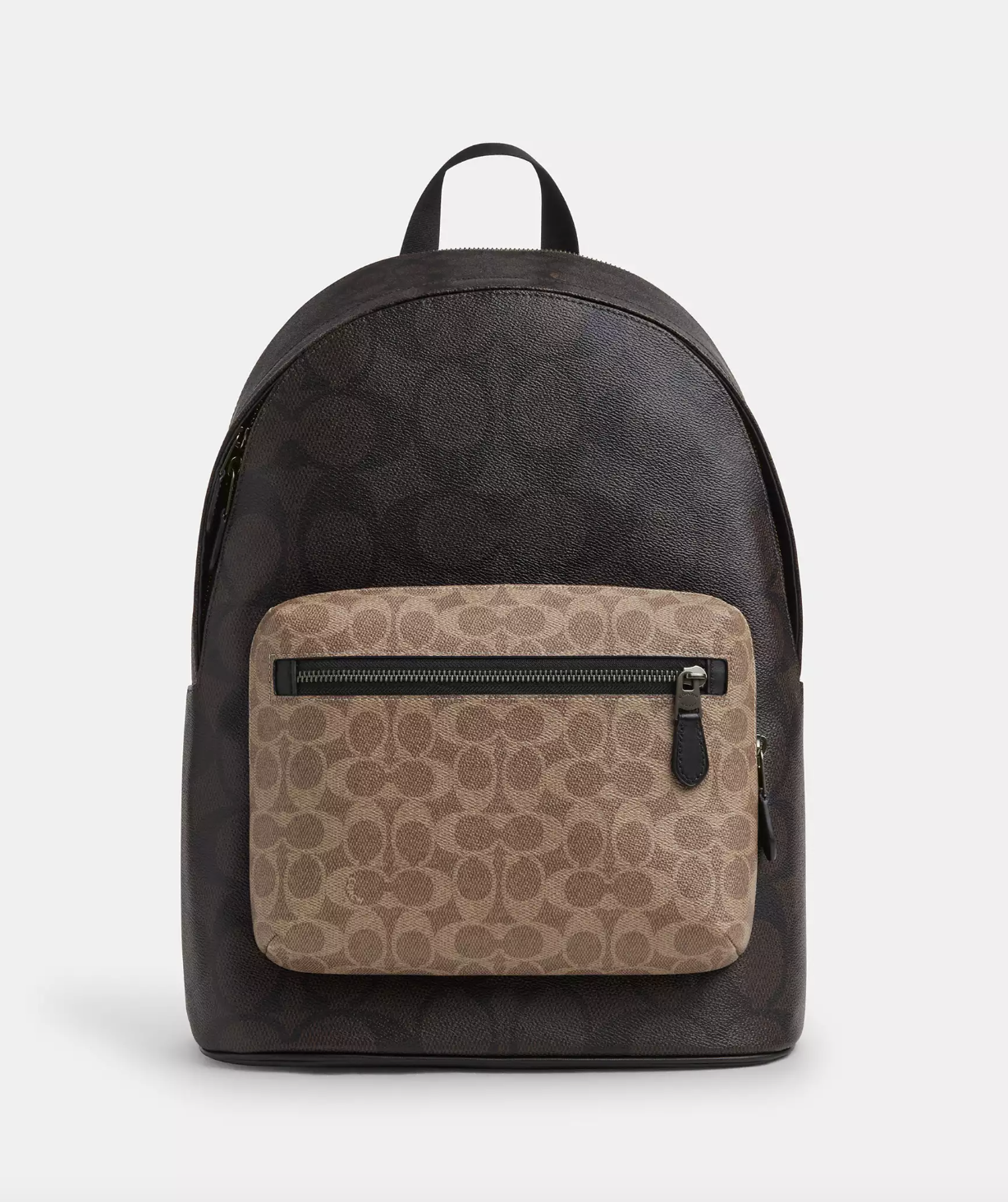 Coach Men West Backpack In Blocked Signature Walnut Tan (Pre-Order)