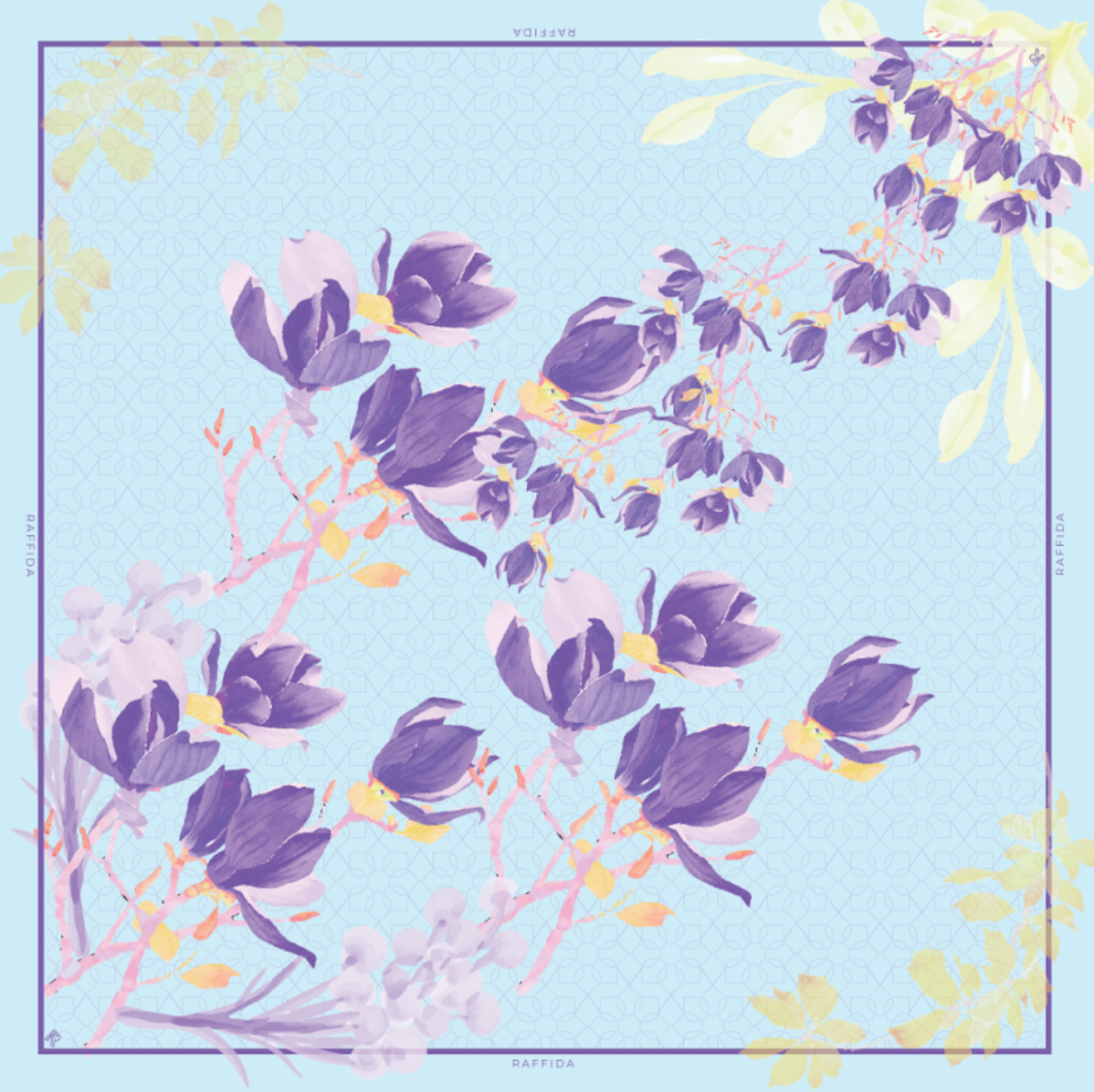 Raffida Daisy In Sky Blue Purple